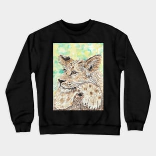 Lion  watercolor painting Crewneck Sweatshirt